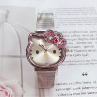 ราคา พร้อมส่ง นาฬิกาผู้หญิง นาฬิกาข้อมือผู้หญิง คิตตี้ สายเหล็ก สร้อยข้อมือ คิดตี้ นาฬิกาหญิง ตัวล็อคแม่เหล็ก (17248193653)