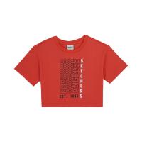 ราคา Skechers สเก็ตเชอร์ส เสื้อยืดแขนสั้นเด็กผู้หญิง Girls Red Mood Short Sleeve Tee Apparel SL124G229 PORD (21313876569)