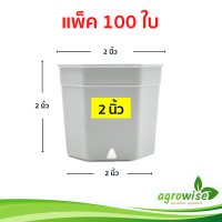 ราคา กระถางต้นไม้พลาสติก กระถางเหลี่ยม กะถางต้นไม้ 2 นิ้ว สีขาว กระบองเพชร กระถาง 8 เหลี่ยม 100 ใบ (18124547510)