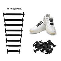 ราคา 16 PCS 8คู่ รองเท้าผ้าใบมีเชือกผูกกีฬายางซิลิโคนยืดหยุ่นLazy Shoelacesสำหรับเด็กและผู้ใหญ่กันน้ำกีฬาวิ่งเชือกผูกรองเท้าสำหรับรองเท้าผ้าใบรองเท้าBoardรองเท้าและรองเท้าลำลอง (5212102460)