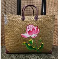 ราคา กระเป๋าสานกระจูดย้อมสี ลายเพ้นท์ทำด้วยมือ แฮนด์เมดทั้งชิ้น มีหลายขนาด (12992897865)