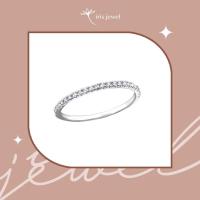 ราคา IRIS JEWEL แหวนเงินแท้925 ประดับเพชรแถวครึ่งวง Silver Line Ring with Cubic Zirconia (17057706334)