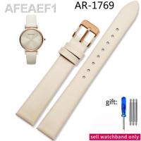 ราคา ดั้งเดิม สายนาฬิกาหนังแท้สำหรับ Armani Ar1876 1726 1757สายรัดข้อมือ14มม สายอุปกรณ์สายรัดนาฬิกาหนังวัวนุ่มสบาย (19881657228)
