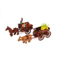 ราคา อณุภาคเล็ก Moc บล็อกตัวต่อล้อรถเข็นวัวยุคกลางรถเข็นฟาร์มฉากรถเข็นม้าโบราณใช้ได้กับเลโก้รถ (19691443521)