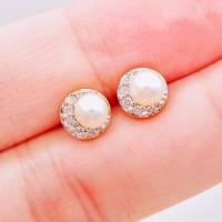ราคา พร้อมส่ง ต่างหูมุกเพชรแท้ ทองคำแท้9K ทอง37 5 เพชรแท้น้ำ100 เบลเยี่ยมคัต 9KPE1206 (18218124652)