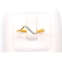 ราคา Happy Jewelry แหวนคลื่น ดีไซน์เก๋ ทองแท้ 9k 37 5 เพชรเกสร ME836 (16980931235)