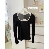 ราคา ST890 เสื้อครอปซีทรู แขนยาว สีดำ สไตล์เกาหลี (19467551339)