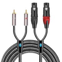 ราคา GOLLEY LION สายแปลง XLR เป็น RCAสายแปลง XLR คู่ตัวเมียเป็น RCA คู่หญิง2 XLR ตัวเมียเป็น2 RCA ตัวผู้สายสัญญาณเสียง HiFi สำหรับแอมป์ไมโครโฟนมิกซ์ (12422636091)