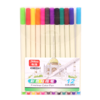 ราคา FINELINER COLOR PEN 12 สี ปากกาตัดเส้น หัวเข็มขนาด 0 38 mm แพ็ค 12 ด้าม I JM 6565 (16452812530)