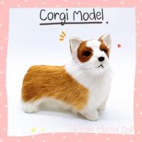 ราคา พร้อมส่งจากไทย คอร์กี้ Corgi ตุ๊กตาจำลอง หมา สุนัข เหมือนจริง โมเดล เกรดขนกระต่าย ตกแต่งบ้าน ตั้งโชว์ handmade (20685800595)