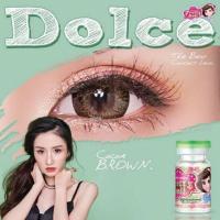 ราคา คอนแทคเลนส์ รุ่น Dolce ยี่ห้อ Pretty doll ตาโตตัดขอบ มีสี เทา ตาล สายตาปกติ (17437542216)