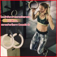ราคา COD ยิมนาสติกแหวนโ Wood Gymnastic Rings Olympic Rings 1pair Premium Heavy Duty Cross Training Wood Gymnastics Fitness Exercise Rings for Your Home Gym Exercise Rings Workout Crossfit and Strength Tra 