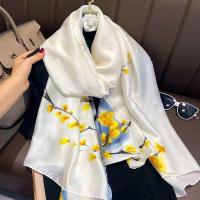 ราคา ผ้าพันคอผ้าไหมแบรนด์ดังผ้าพันคอสีดำและสีขาวแบบเดียวกันกับผ้าคลุมไหล่พิมพ์ลายแบบบางสำหรับฤดูร้อนผ้าไหมสไตล์ตะวันตกแมทช์ลุคง่ายสำหรับฤดูใบไม้ผลิและฤดูใบไม้ร่วงปี2021 (15632872717)