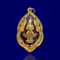 ราคา เหรียญท้าวเวสสุวรรณ พิมพ์ใบสาเก รุ่นเพชรกลับ เลี่ยมกรอบหวายทองคำ ที่รฤกกฐิน 59 หลวงพ่ออิฏฐ์ วัดจุฬามณี ใบสาเก ท้าวเวสสุวรรณ กันน้ำ (16128734132)