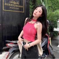 ราคา DD SHOPพร้อมส่ง 32161 เสื้อสายเดี่ยวไหมพรม ถักไหมพรมน่ารักดีเทลแถมปลอกคอเก๋ๆ C (18847852159)