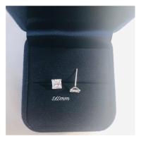 ราคา ต่างหูเงินแท้ Silver925 สี่เหลี่ยมเพชรCZ (17698309235)