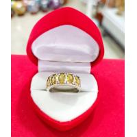 ราคา แหวนเงินแท้พลอยสีเหลืองบุษราคัม พลอย 5 เม็ดเงินแท้ 92 5 (19393561300)