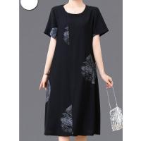 ราคา ใหม่แม่ชุดฤดูร้อนผ้าฝ้ายผ้าไหมชุดขนาดใหญ่บางวัยกลางคนผู้หญิงกลางยาวผ้าฝ้ายผ้าไหมกระโปรงสั้น ชุดสีแดง (16269829450)