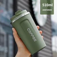 ราคา แก้วเก็บอุณหภูมิ แก้วเก็บความเย็น 380ml 510ml แก้วกาแฟ สแตนเลส แก้วกาแฟร้อน แก้วสแตนเลส 304 เก็บได้ร้อน เย็น soqil th (21244799527)