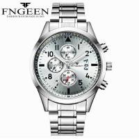 ราคา FNGEEN นาฬิกาผู้ชายผู้ชายแฟชั่นธุรกิจแบรนด์หรูชั้นนำนาฬิกาข้อมือนาฬิกาผู้ชายนาฬิกาควอตซ์กีฬาเหล็ก (19212125272)