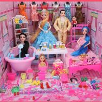 ราคา XBW924ราคาถูกบ้านของเล่น Barbie ชุดตุ๊กตากล่องของขวัญขนาดใหญ่ปราสาทคฤหาสน์เด็กบ้านของเล่นเจ้าหญิงชุดแต่งงาน (8684626200)