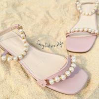 ราคา PEARL มีกล่องให้ รองเท้ารัดส้น รองเท้าไข่มุก รองเท้าไปทะเล (18187143652)