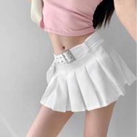 ราคา กระโปรงสั้นเอวสูง แถมเข็มขัด ทรงพลีสใส่สบาย 2667 NZ XM (21351251706)