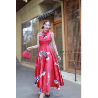 ราคา ป้าย Natta เดรสยาวสีแดงสดงานคอจีนสวยๆ ผ้าเนื้อดีใส่สบาย (21289171730)