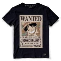 ราคา เสื้อวันพีซ ลาย Wanted ลูฟี่ Luffy มี สีดำ สีกรม และ สีเหลือง เสื้อยืดลำลองฤดูร้อน S 5XL (20267980994)
