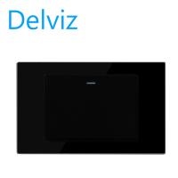 ราคา DELVIZ 120 wall light switch 1gang 2way power switch glass switch US switch (19750868248)
