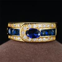 ราคา แหวนเพชรทรงรีคริสตัลสีฟ้าสีม่วงแหวนหมั้นเพทายสีเขียวสำหรับผู้ชายผู้หญิงเครื่องประดับแฟชั่น (21357864595)