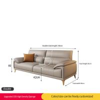ราคา AUGA โซฟาหนังแท้ ทันสมัย Genuine Leather Sofa 4 seaters Modern Luxury for Living room (21262803089)