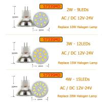 ราคา หลอดไฟถ้วยหลอดไฟติดหลอดไฟ LED GU4 MR11 Ac dc 12V 24V 2W 3W 4W ความสว่างสูงสปอตไลท์9ดวง12LEDs 18LEDs ไฟส่องสว่างเปลี่ยนไฟฮาโลเจน10W 20W (19975102872)