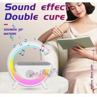 ราคา สมาร์ท LED RGB Night Light บรรยากาศโคมไฟข้างเตียงลำโพงบลูทูธที่ชาร์จแบบไร้สายเด็ก Sleep ห้องนอนโต๊ะตกแต่งโคมไฟ (19130681361)