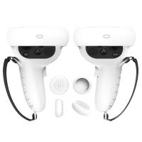 ราคา Hundai อุปกรณ์เสริม VR ใหม่ฝาครอบป้องกันสำหรับ Oculus Quest 2 VR เครื่องควบคุมแบบสัมผัสปลอกซิลิโคนผิวที่จับพร้อมสนับมือ (21170477647)