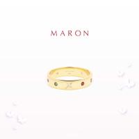 ราคา MARON แหวนดาวนพเก้า เสริมดวง I Nine Lucky Stars Band Ring 4 5 mm ชุบทอง 14K Gold พร้อมส่ง (18604292363)