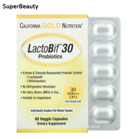 ราคา โพรไบโอติกส์ California Gold Nutrition LactoBif Probiotics 30 Billion CFU 60 Veggie Capsules (8588362725)
