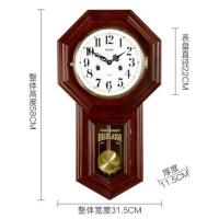 ราคา นาฬิกาแขวนผนังขนาดใหญ่ดิจิทัลหรูหราวินเทจนาฬิกาโบราณแขวนผนังกลลูกตุ้มโลหะเงียบ AD50WC การตกแต่งบ้าน (21125563572)