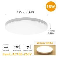 ราคา โคมไฟติดเพดาน LED บางพิเศษ37ซม ไฟ LED 3สีสำหรับตกแต่งห้องไฟติดเพดานในร่มสำหรับห้องนั่งเล่นห้องน้ำห้องครัวห้องนอน (21341292720)