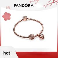 ราคา ชุดสร้อยข้อมือ แพนดอร่า Pandoraˉ Charm Bracelet Set Rose Gold Pandoraˉ Snow Heart Language Bracelet Set ZT2533 Couple New Year Gift (17309780772)