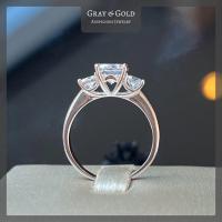 ราคา RG546 แหวนเพชรสังเคราะห์ CZ เพชรชู 1 25 กะรัต บ่าข้าง 25 ตังค์ ตัวเรือนเงินแท้ 92 5 ชุบทองคำขาวโรเดียม Gray Gold Jewelry (21218201359)