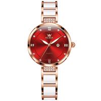 ราคา OLEVS OLEVS Women Fashion Quartz Watch Ceramic Watchband Round dial Wristwatch Calendar (21019931164)