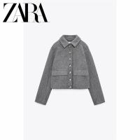 ราคา Zara สินค้าใหม่ เสื้อแจ็กเก็ต เสื้อโค้ท กระดุมหน้าแถวเดียว สีทอง สําหรับผู้หญิง (20556781660)