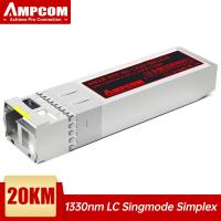 ราคา AMPCOM 10G LC SFP โหมดเดี่ยวโมดูล Simplex Optic 10GBase SX BiDi SFP 1270nm TX 1330nm RX 10 60Km โมดูลตัวรับส่งสัญญาณ SMF (12861925068)