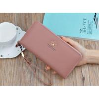 ราคา Doti กระเป๋าสตางค์ ใบยาว ทรงซิปรอบ มีสายคล้องมือ ปั้มรูปใบไม้ กระเป๋าสตางค์ผู้หญิง มีช่องใส่ของหลายช่อง (17364606493)