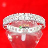 ราคา แหวนเพชร รอบวง แหวนเงินแท้ ชุบทองคำขาว เพชร Swiss YTG 10408 (17448451550)