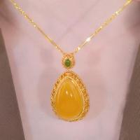 ราคา สร้อยคอแอปเปิ้ลแอปเปิ้ลสีเขียวฝังตาตาหิน Lucky Flower Flower จี้อำพันสร้อยคอขี้ผึ้งสร้อยคอมรกตขี้ผึ้งอำพัน (21236174172)