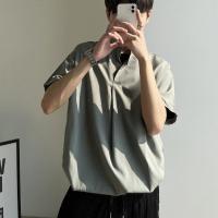 ราคา เสื้อเชิ้ตผ้าไหมน้ำแข็งผู้ชายแขนสั้นคอตั้งสีขาวหลวมบางสบายๆ 2022 ฤดูร้อนเกาหลี เสื้อเชิ้ตคอจีน เสื้อเชิ้ตผู้ชาย เสื้อเชิตชาย เสื้อเชิ้ตชาย (14763946126)