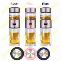 ราคา HAPPY แก้วชงชา ขวดแก้วชงชา แยกชาถ้วยกรองชาแก้ว คุณภาพสูง กระติกชงชา Glass Water Bottle With Tea Filter 304 Steel Cold Brew coffee (13414925104)