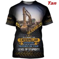 ราคา 2023 NEW2023แฟชั่นใหม่ Caterpillar รถขุดอุปกรณ์คนงานเครื่อง3D พิมพ์เสื้อยืดฤดูร้อนผู้ชายผู้หญิงตลก Streetwear ด้านบน (20109182559)